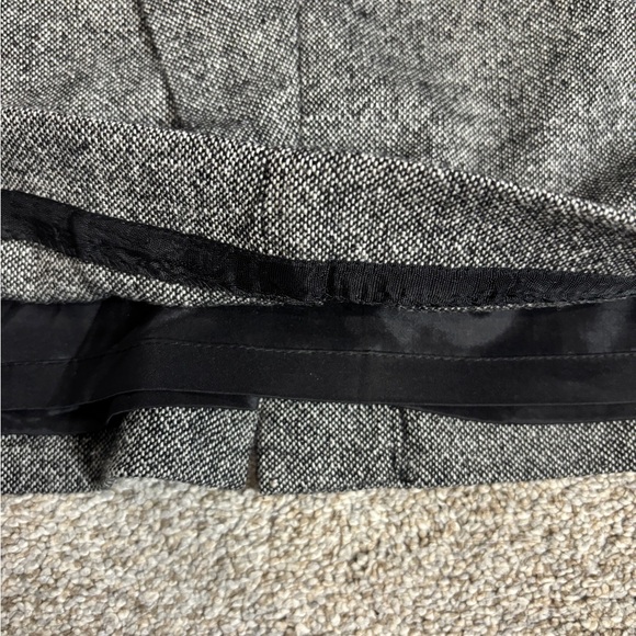 BANANA REPUBLIC Stretch Bow Pleats Wool blend Grey Tweed Short Skirt 4 - Picture 6 of 9
